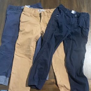 Boys 4T Pants Bundle Navy Blue and Tan